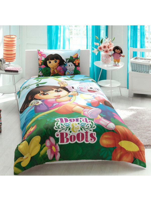 Подростковое постельное белье Tac Disney Dora and Boots ранфорс полуторное
