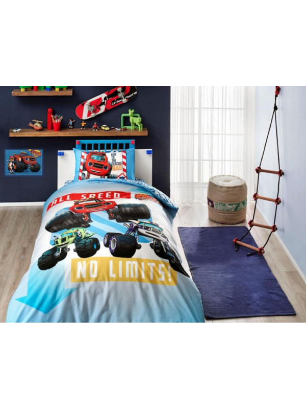 Подростковое постельное белье Tac Disney Blaze (Вспыш и Чудо-машинки) ранфорс полуторное