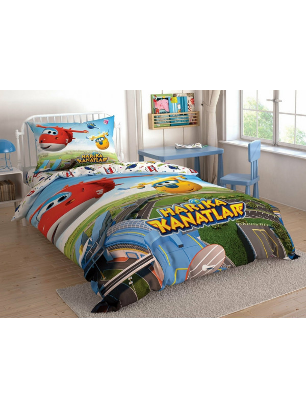 Подростковое постельное белье Tac Disney Harika Kanatlar (Суперкрылья) ранфорс полуторное