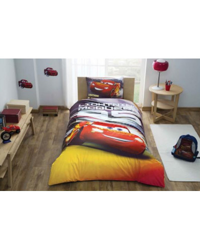 Подростковое постельное белье Tac Disney Cars Lightning Mc Queen ранфорс полуторное