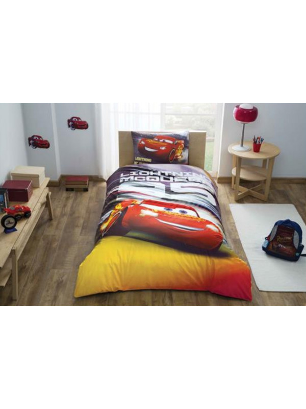 Подростковое постельное белье Tac Disney Cars Lightning Mc Queen ранфорс полуторное