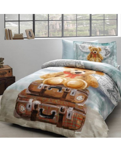 Детское постельное белье в кроватку Tivolyo Home Masha делюкс сатин 100x150