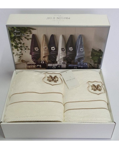 Набір рушників Maison D'or Alain ecru 30x50; 50x100; 70x140