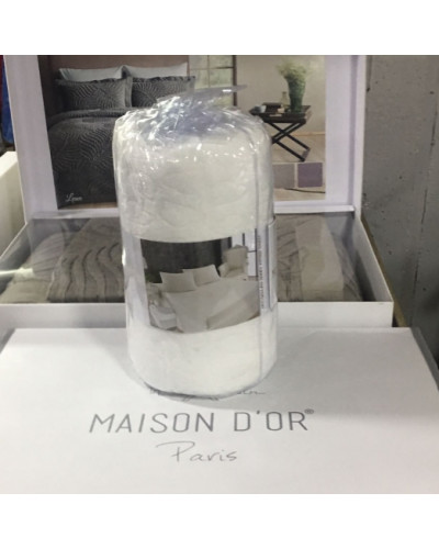 Простынь Maison D'or ecru махровая на резинке 180x200 + наволочки 2-50x70