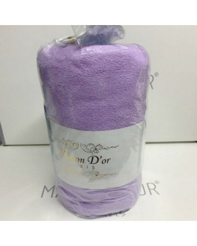 Простынь Maison D'or lila махровая на резинке 180x200 + наволочки 2-50x70