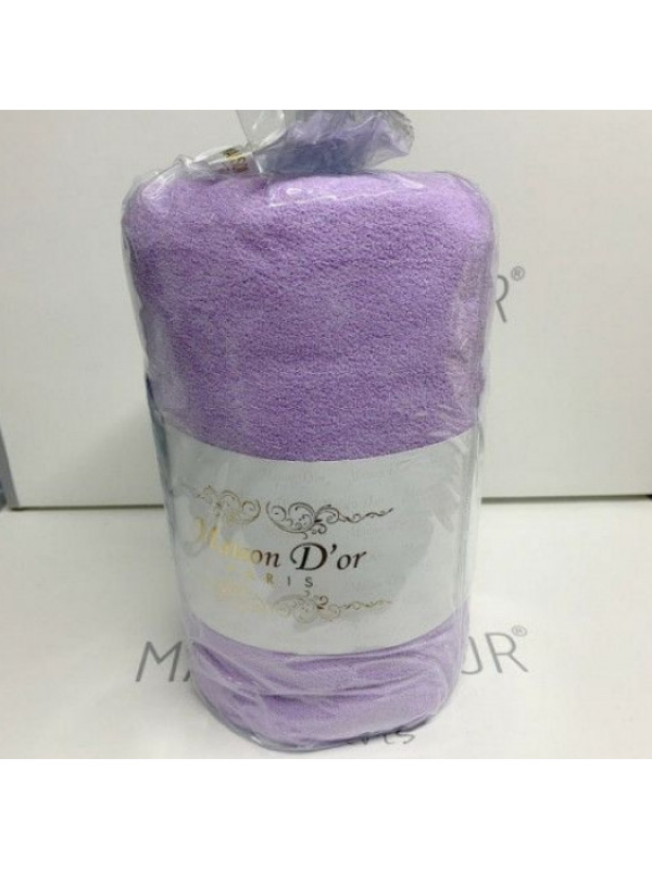 Простынь Maison D'or lila махровая на резинке 180x200 + наволочки 2-50x70