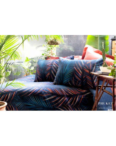 Постельное белье Issimo Home сатин digital (100%хлопок) PHUKET Цвета: синий