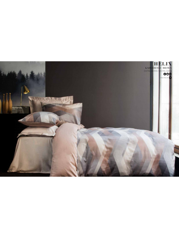 Постельное белье Issimo Home Helix bej сатин digital евро