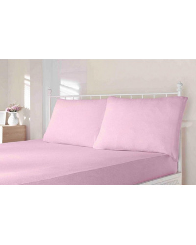 Простынь Maison D'or pink трикотажная на резинке 180x200 + наволочки 2-50x70