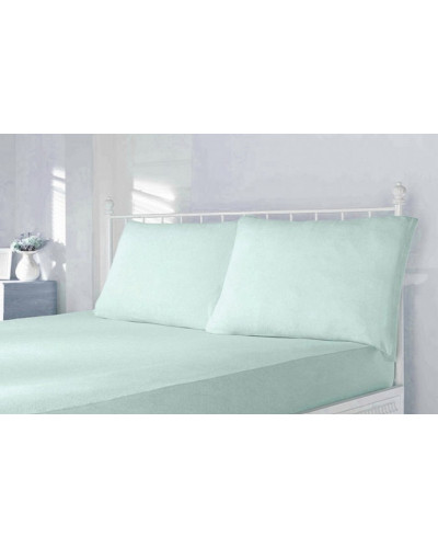 Простынь Maison D'or green трикотажная на резинке 180x200 + наволочки 2-50x70