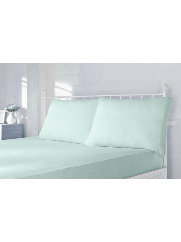 Простынь Maison D'or green трикотажная на резинке 180x200 + наволочки 2-50x70