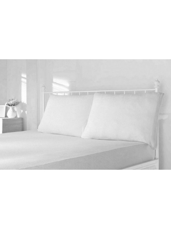 Простынь Tivolyo Home ecru трикотажная на резинке наволочки 2-50x70