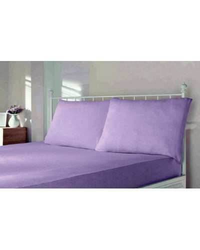 Простынь Maison D'or lilac трикотажная на резинке 180x200 + наволочки 2-50x70