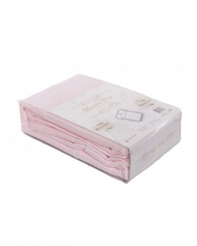 Простынь сатиновая Maison D'or pink 240x260 + наволочки 2-50x70