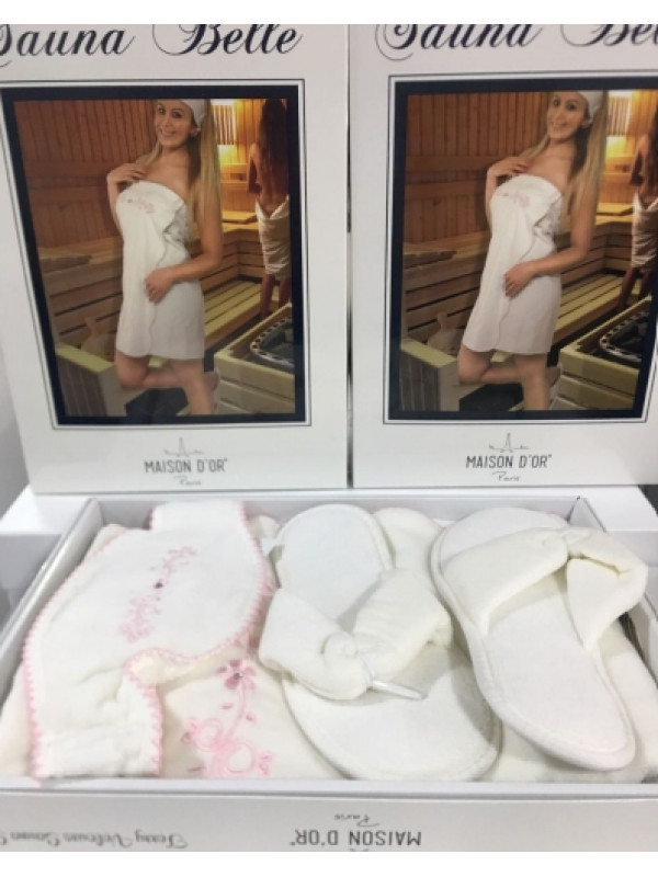 Женский набор для сауны Maison D'or Sauna Belle ecru