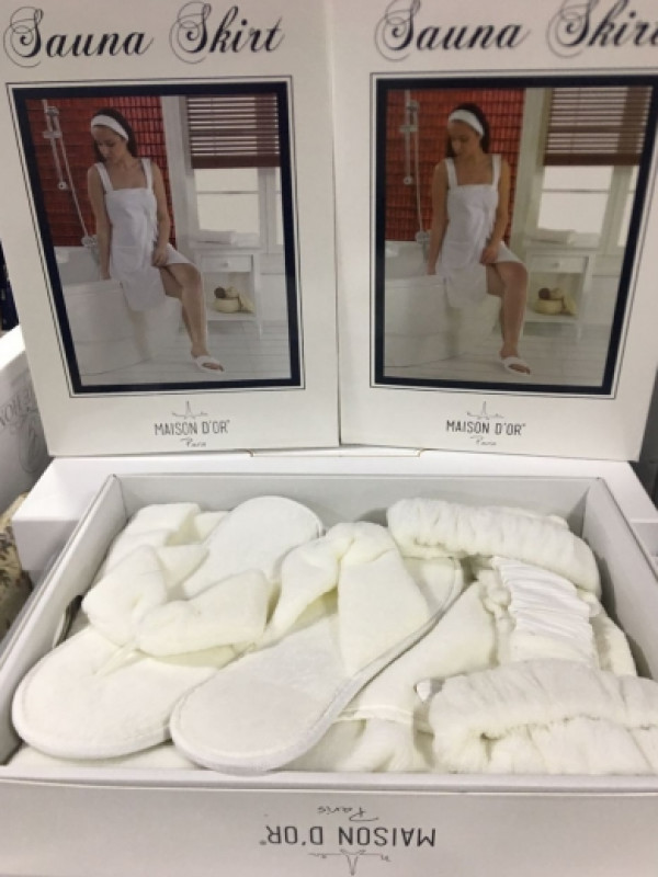 Женский набор для сауны Maison D'or Sauna Skirt ecru