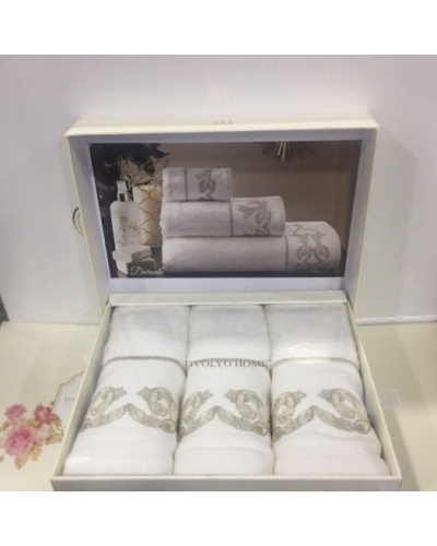 Кухонные полотенца Tivolyo Home Durante k.beyaz 3-30x50