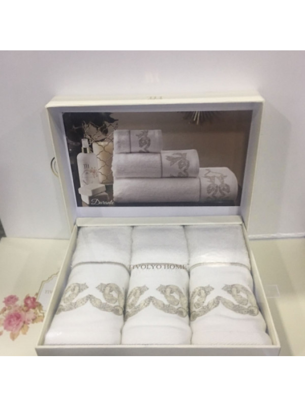 Кухонные полотенца Tivolyo Home Durante k.beyaz 3-30x50