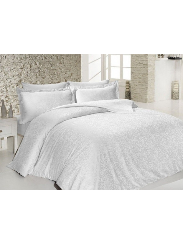 Постільна білизна Prima Casa Sarmasik white жаккард  євро