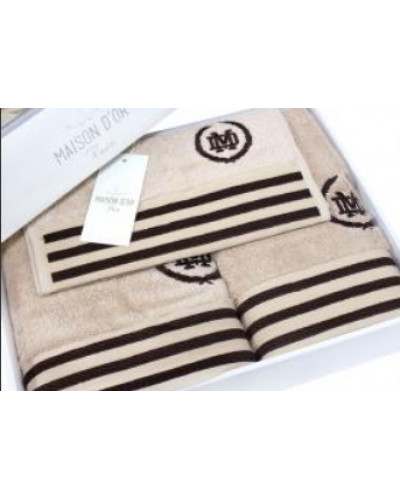 Набір рушників Maison D'or Delon beige 30x50; 50x100; 70x140