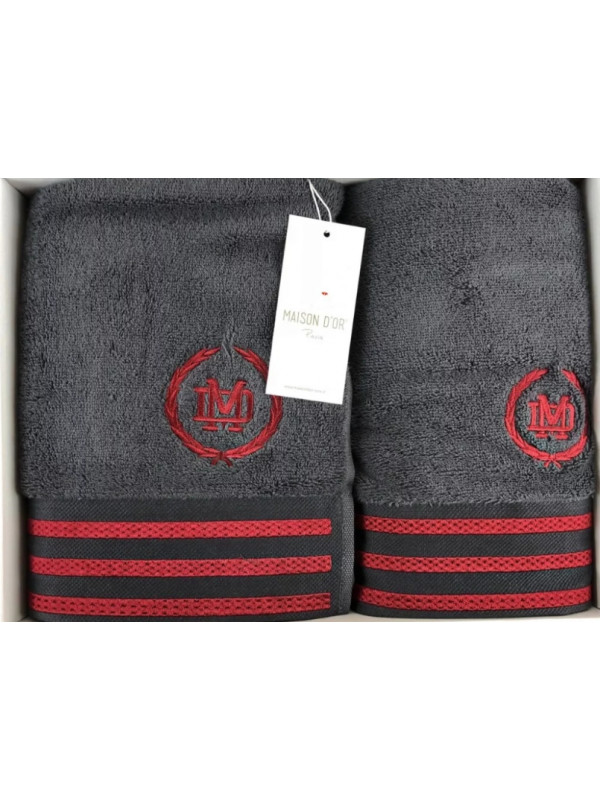 Набір рушників Maison D'or Delon antracit 30x50, 50x100, 70x140