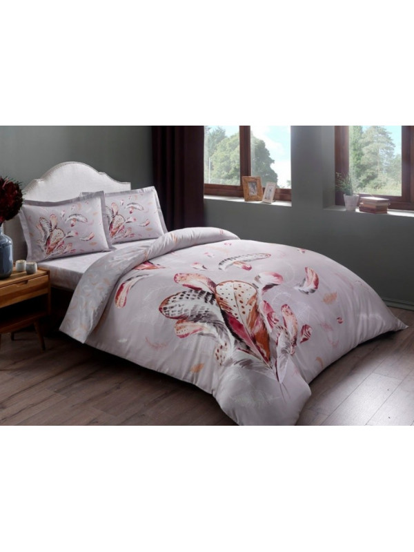 Постельное белье Tac Ratna gri сатин евро