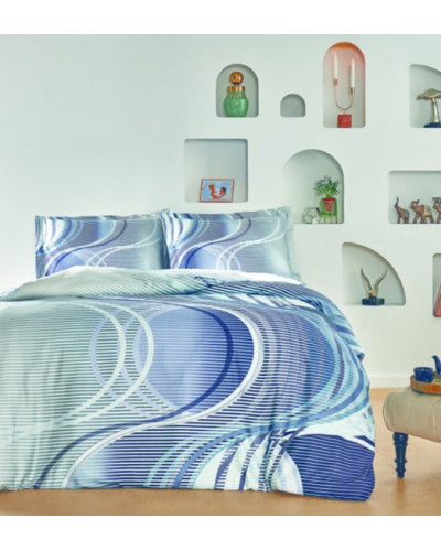 Постельное белье Tac Marino mavi сатин евро