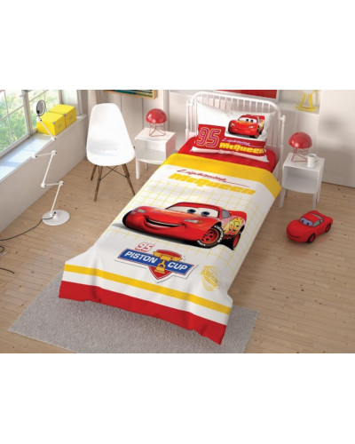 Подростковое постельное белье Tac Disney Cars cek ранфорс полуторное