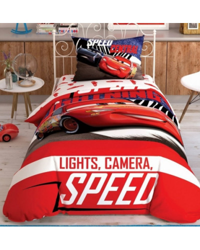 Подростковое постельное белье Tac Disney Cars Spectator ранфорс полуторное
