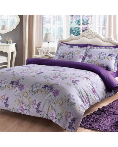 Постельное белье Tivolyo Home Viola делюкс сатин евро