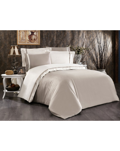 Постельное белье Grazie Home  евро, сатин делюкс (100%хлопок) Elite Цвета: кремовый