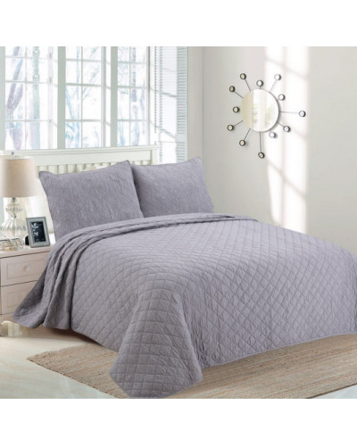 Покрывало Tekstilno хлопок 240x260 серое