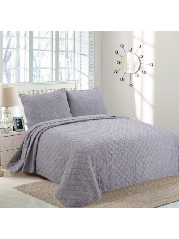 Покрывало Tekstilno хлопок 240x260 серое