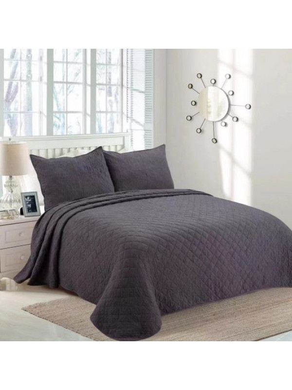 Покрывало Tekstilno хлопок 240x260 серое