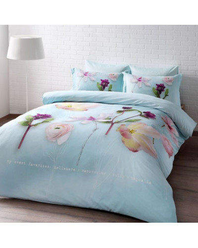 Постільна білизна Tivolyo Home Floris Делюкс сатин полуторне