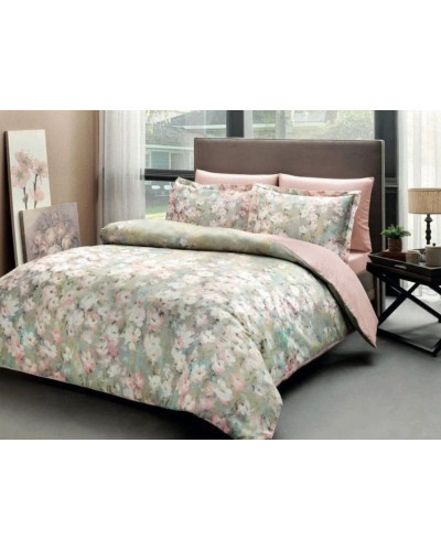 Постельное белье Tac сатин digital (100%хлопок) Jamie pudra Цвета: розовый