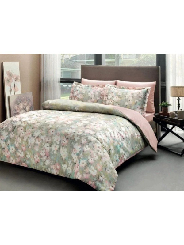 Постельное белье Tac сатин digital (100%хлопок) Jamie pudra Цвета: розовый