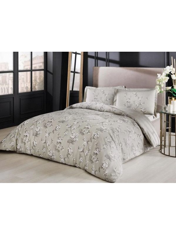 Постельное белье Tac сатин  (100%хлопок) Lennie tas  Цвета: серый