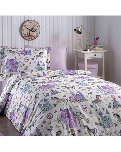 Подростковое постельное белье Tivolyo Home Princess делюкс сатин полуторное