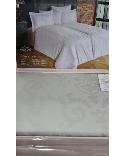 Постельное белье Maison D'or жаккард  Mirabella stone семейное