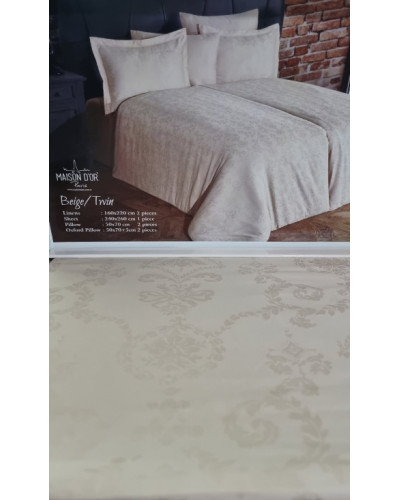 Постельное белье Maison D'or жаккард  Mirabella bej семейный