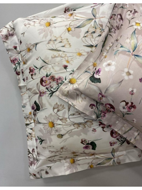 Постельное белье Tivolyo Home Daisy bej делюкс сатин евро