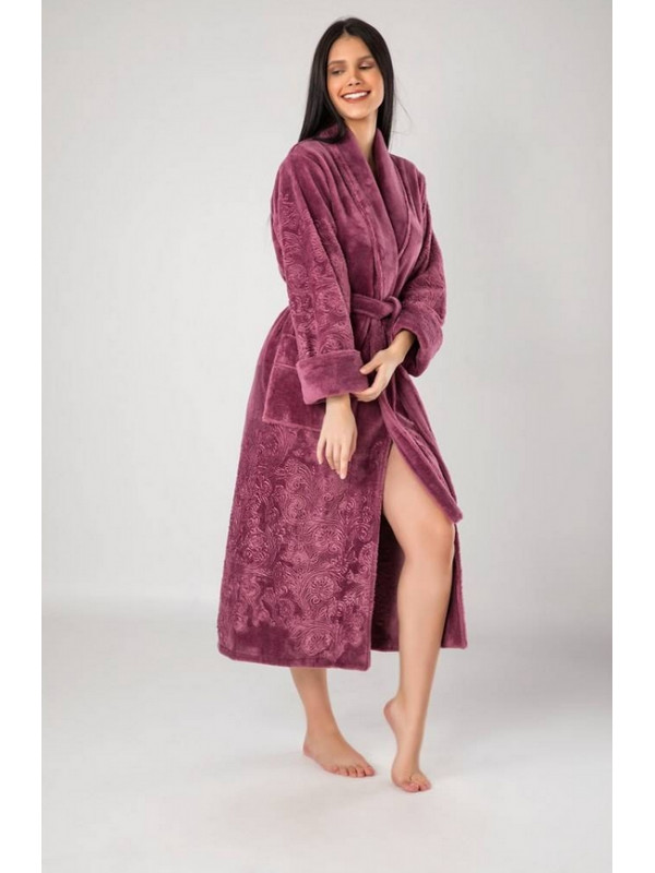 Жіночий халат nusa бавовна/бамбук модель 8650 murdum, s