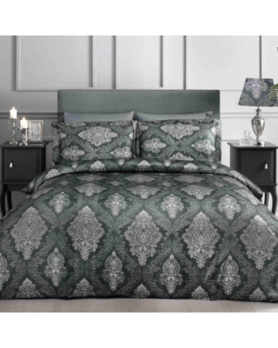 Постельное белье Tivolyo Home Canvas antracit сатин жатый шёлк семейное