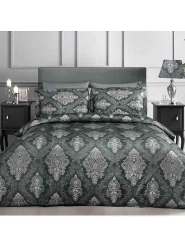 Постельное белье Tivolyo Home Canvas antracit сатин жатый шёлк семейное