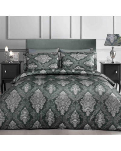 Постельное белье Tivolyo Home Canvas antrasit делюкс сатин жатый шёлк евро