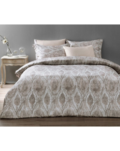 Постельное белье Tivolyo Home Dante bej делюкс сатин жатый шёлк евро