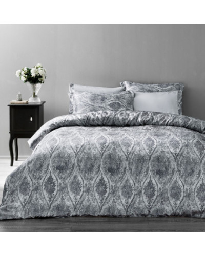 Постельное белье Tivolyo Home Dante gri делюкс сатин жатый шёлк семейное