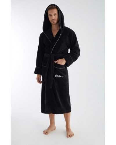 Халат мужской nusa хлопок/бамбук модель 1320    черный, L/xl