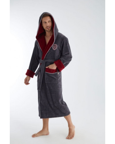 Халат чоловічий nusa бавовна/бамбук модель 1305   сірий, m